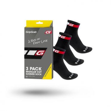 GripGrab Classic fietssokken 3-pack zwart 