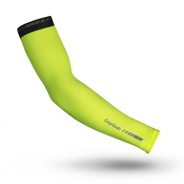 Gripgrab Arm warmers classic hi-vis geel