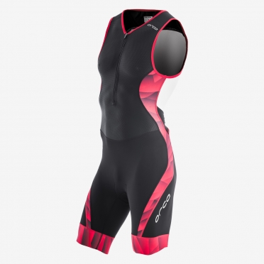 Orca 226 kompress race trisuit mouwloos zwart/rood heren 