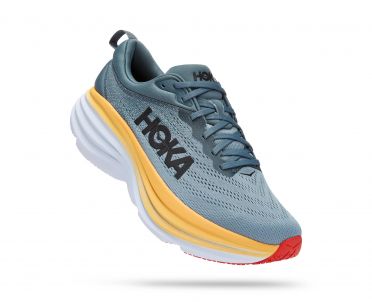 Hoka Bondi 8 wide hardloopschoenen zilver/grijs heren 