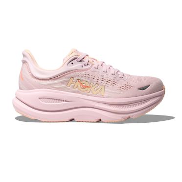 Hoka Bondi 9 hardloopschoenen Lilac Cream/Tangerine Glow dames 
