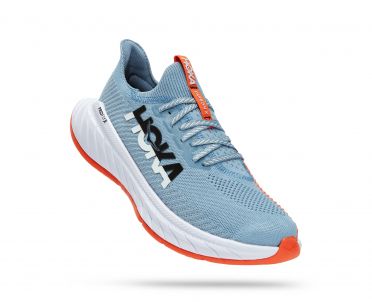 Hoka Carbon X 3 hardloopschoenen blauw/oranje heren