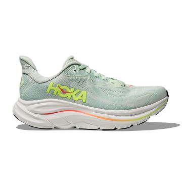 Hoka Clifton 10 hardloopschoenen Sea Glass/Neon Flame dames 