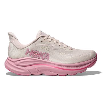 Hoka Clifton 10 hardloopschoenen Rose Cream/Dried Rose WIDE Dames 