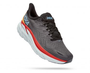 Hoka Clifton 8 wide hardloopschoenen grijs heren 