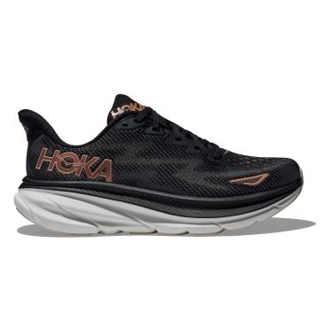 Hoka Clifton 9 hardloopschoenen zwart/goud dames