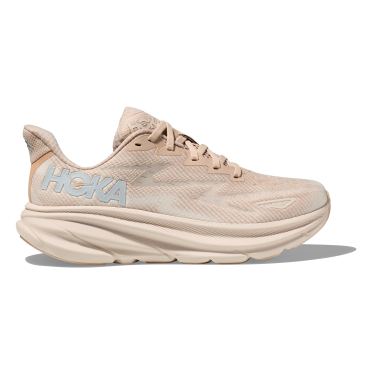 Hoka Clifton 9 hardloopschoenen lichtbruin dames
