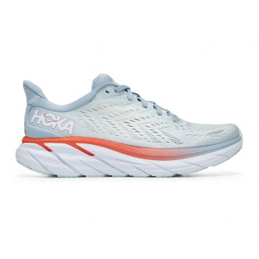 Hoka One One Clifton 8 hardloopschoenen licht blauw dames