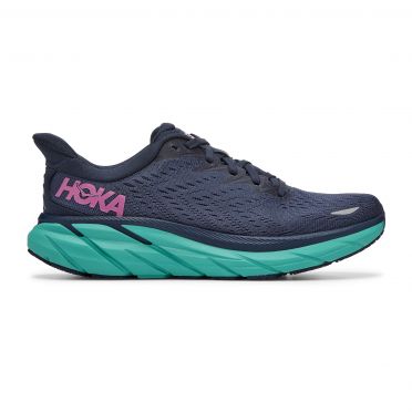 Hoka One One Clifton 8 hardloopschoenen donker blauw dames
