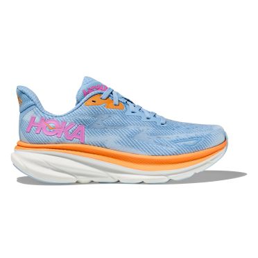 Hoka Clifton 9 hardloopschoenen blauw/oranje dames