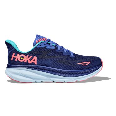 Hoka Clifton 9 hardloopschoenen blauw/roze dames