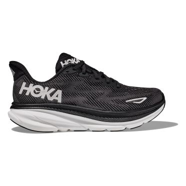 Hoka Clifton 9 hardloopschoenen zwart/wit dames 