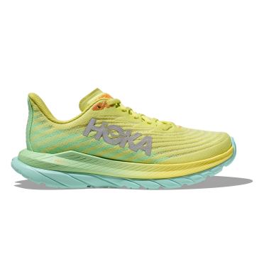Hoka Mach 5 hardloopschoenen geel/groen dames 