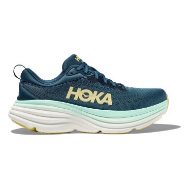 Hoka Bondi 8 hardloopschoenen blauw/wit heren 