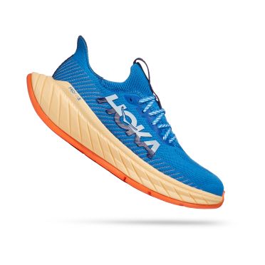 Hoka Carbon X 3 hardloopschoenen blauw/lichtoranje heren