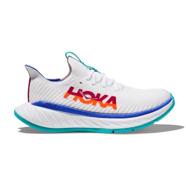Hoka Carbon X 3 hardloopschoenen wit/rood heren