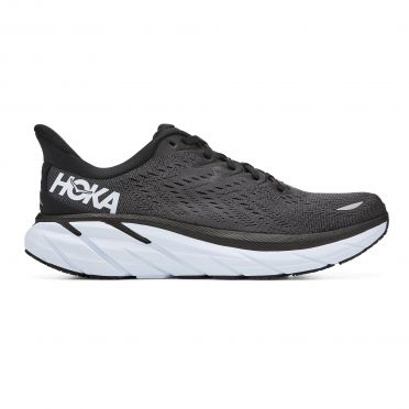 Hoka One One Clifton 8 hardloopschoenen zwart-wit heren 