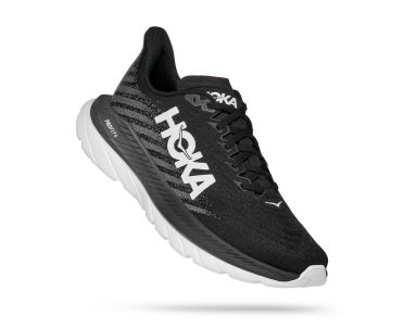 Hoka Mach 5 wide hardloopschoenen zwart/wit dames