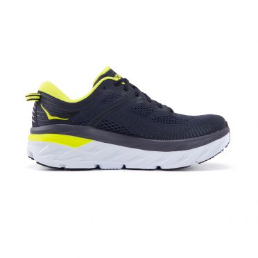 Hoka One One Bondi 7 hardloopschoenen grijs/geel heren