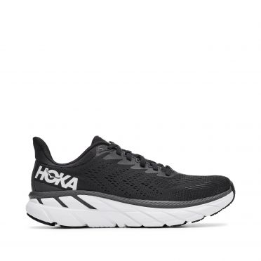 Hoka One One Clifton 7 hardloopschoenen zwart/wit dames