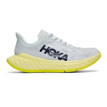 Hoka One One Mach 4 hardloopschoenen grijs/geel heren