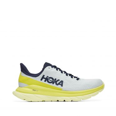 Hoka One One Mach 4 hardloopschoenen grijs/geel dames