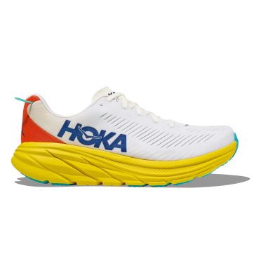 Hoka Rincon 3 hardloopschoenen wit/geel heren
