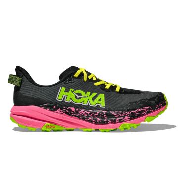 Hoka Speedgoat 6 hardloopschoenen Black/Neon Rose heren