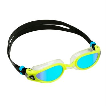 Aqua Sphere Kaiman EXO Titanium spiegellens zwembril blauw/geel 