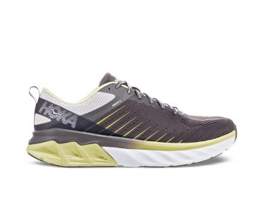Hoka One One Arahi 3 wide hardloopschoenen grijs/geel heren