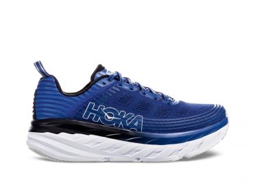 Hoka One One Bondi 6 wide hardloopschoenen blauw/wit heren