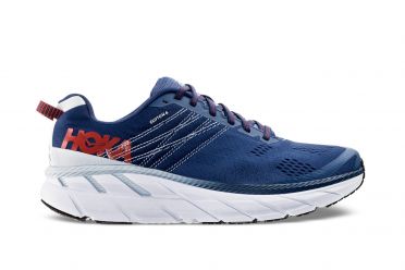 Hoka One One Clifton 6 wide hardloopschoenen blauw/wit heren