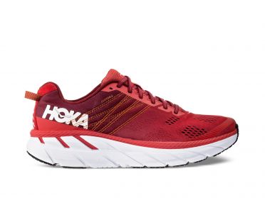 Hoka One One Clifton 6 hardloopschoenen rood/wit heren