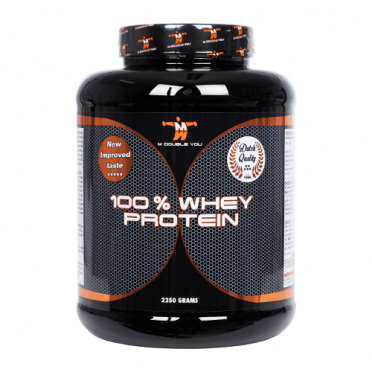 M Double You 100% whey protein 2250 gram banaan