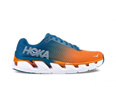 Hoka One One Elevon hardloopschoenen blauw/oranje heren