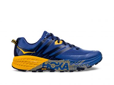 Hoka One One Speedgoat 3 trail hardloopschoenen blauw/geel heren