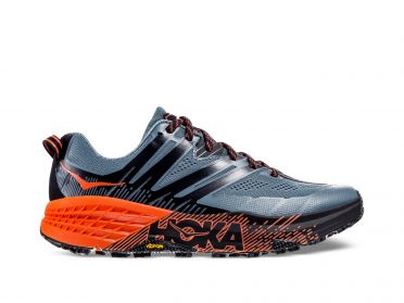 Hoka One One Speedgoat 3 trail hardloopschoenen grijs/oranje heren