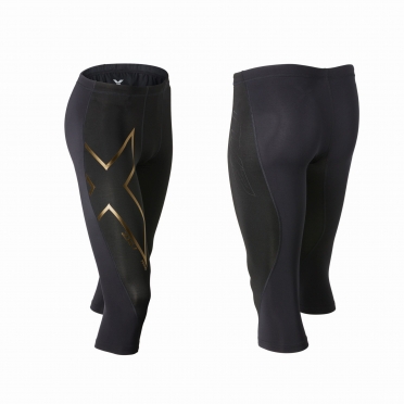 2XU 3/4 Elite Merino thermal compression tight zwart goud heren