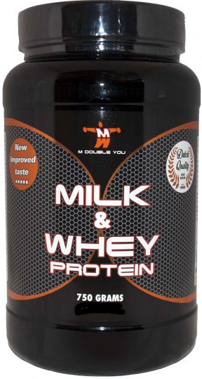 M Double You milk & whey protein vanille 750 gram