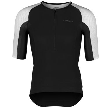 Orca Athlex Sleeved tri top korte mouw zwart/wit heren 