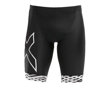 2XU Compression tri shorts zwart/wit heren