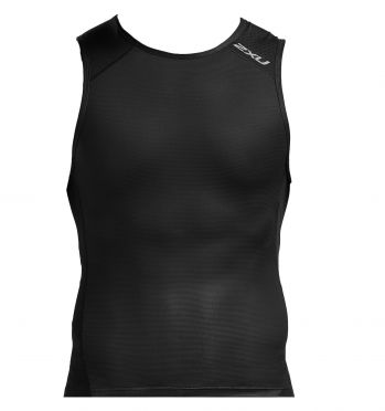 2XU Perform rear zip mouwloos tri top zwart heren