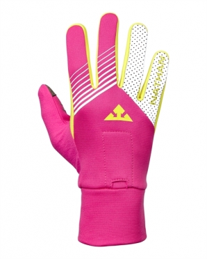Nathan Bronco hardloophandschoenen fuchsia/geel/wit