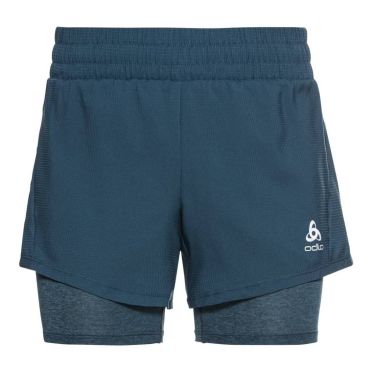 Odlo Run Easy 5-Inch 2-in-1 hardloopshorts blauw dames 