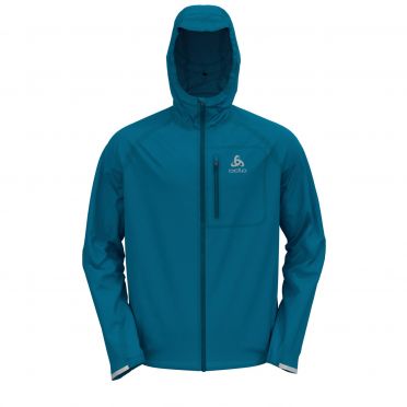 Odlo Dual Dry waterproof hardloopjack blauw heren