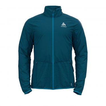 Odlo Run Easy Warm Hybrid hardloopjack blauw heren