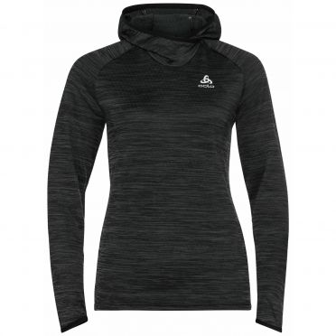 Odlo Run Easy Warm Millennium Element hardloopshirt lange mouw zwart dames 