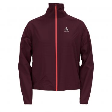 Odlo Zeroweight hardloopjack rood dames