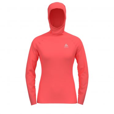 Odlo Zeroweight Ceramiwarm hardloopshirt lange mouw roze dames 