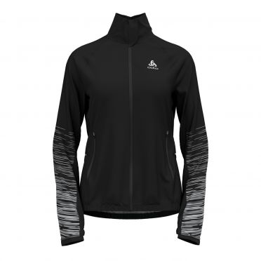 Odlo Zeroweight Pro Warm Reflect hardloopjack zwart dames